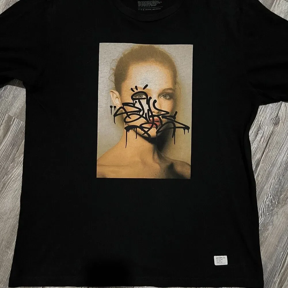 RARE Akomplice 3rd Eye Open Black Shirt L - Picture 4 of 8